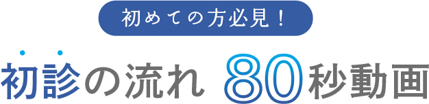 初診の流れ　80秒動画